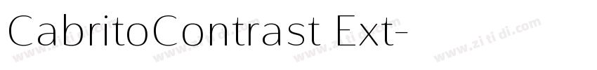 CabritoContrast Ext字体转换